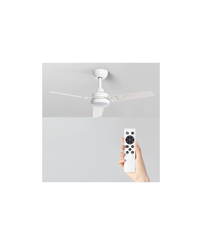 CLAR - Ventilador de Techo Silencioso (Blanco, 105 cm)