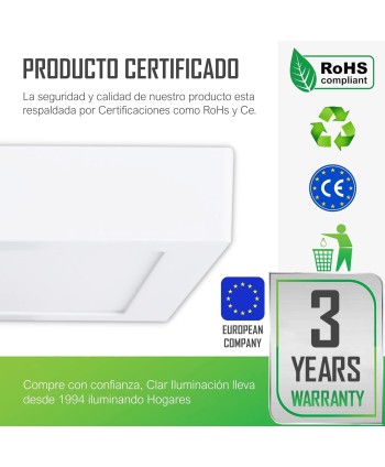 Downlight LED Superficie Cuadrado 20W