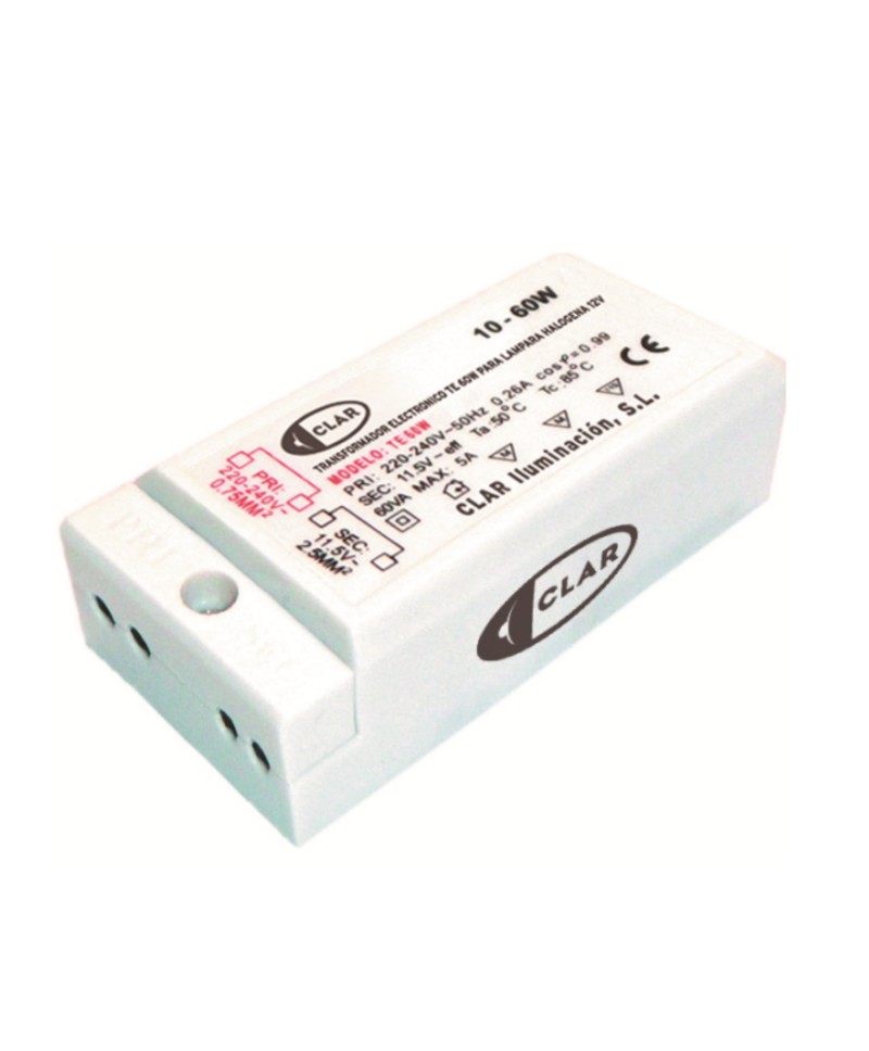 TRANSFORMADOR ELECTRONICO 60W 12V