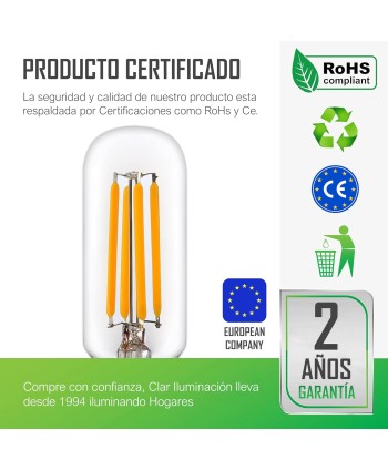 CLAR - Bombilla LED Filamento E14 4W