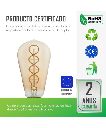 Bombilla Vintage REGULABLE 5W ST58