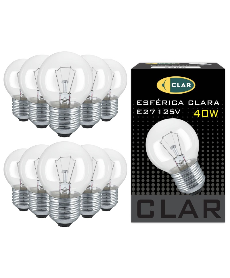 ESFERICA CLARA 40W 125-130V E27