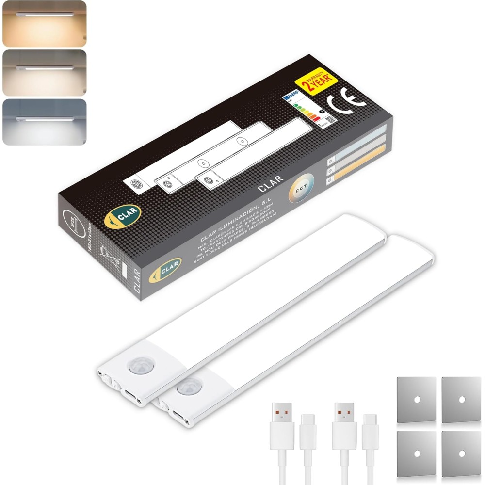 CLAR - Luz LED Magnética Con Sensor De Movimiento,20 Cm