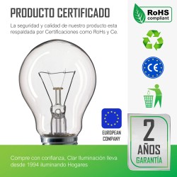 Bombilla Incandescente E27 Standard Clara  25W 230V