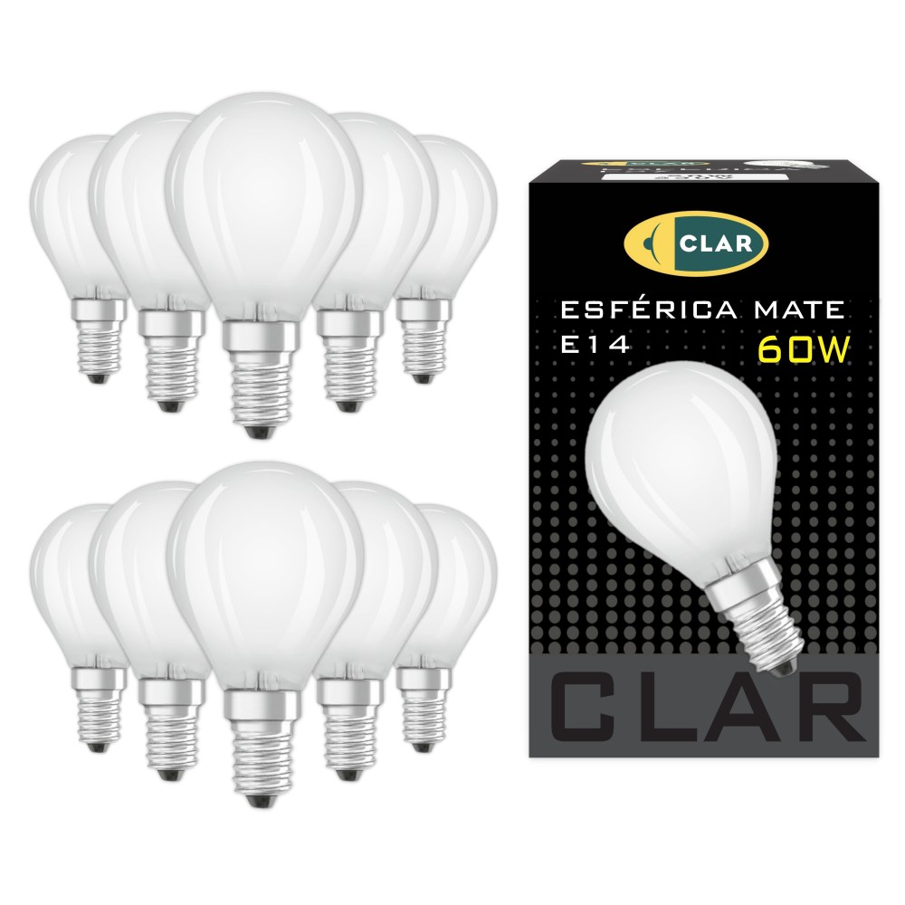 copy of Bombilla Esférica E14 Clara Mate.