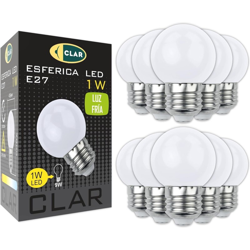 ESFERICA LED E27 1W 230V BLANCO