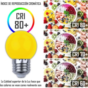 ESFERICA LED E27 1W 230V AMARILLA