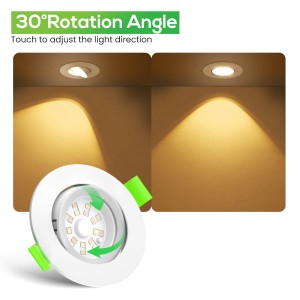 Módulo LED Ultra Plano Regulable 6W, Ajustable 110º, Niquel