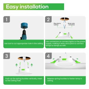 Downlight Regulable CCT Blanco 5W Corte 68-78mm 110°