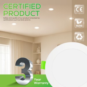 CLAR - Downlight LED techo empotrable, Regulable 10W, 3 tonalidades, Blanco
