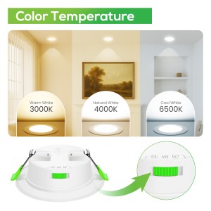 Downlight Regulable CCT 4W Blanco Ø55-68mm-4W-110°