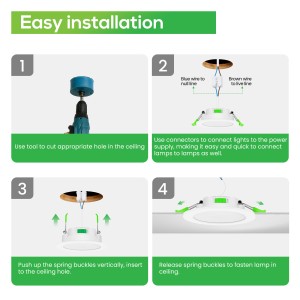Downlight Regulable CCT Negro 7W Corte Ø66-75mm 110º