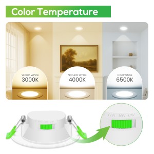 Downlight Regulable CCT Niquel 7W Corte Ø66-75mm 110º