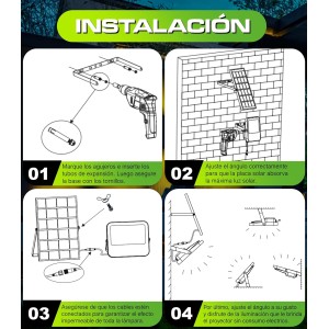 Proyector Solar 100W con Sensor Crepuscular ARGO