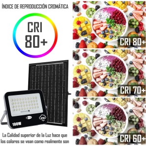 Proyector Solar 100W con Sensor Crepuscular ARGO