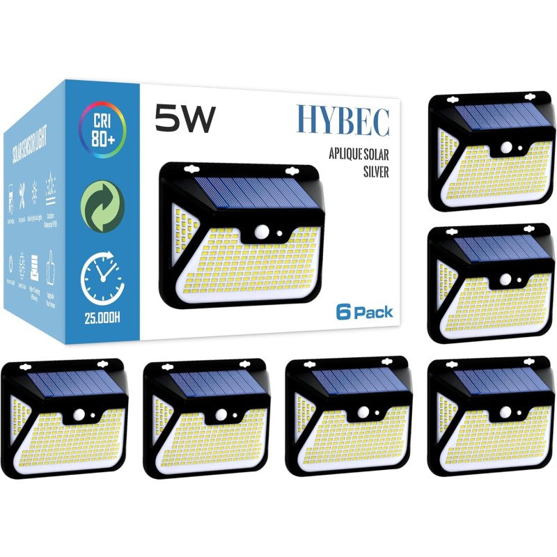 copy of SILVER APLIQUE SOLAR IP65 3W 500LM DETECTOR