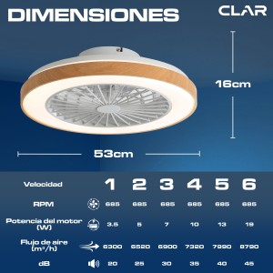 copy of CLAR - Ventilador de Techo Regulable CCT (Blanco)