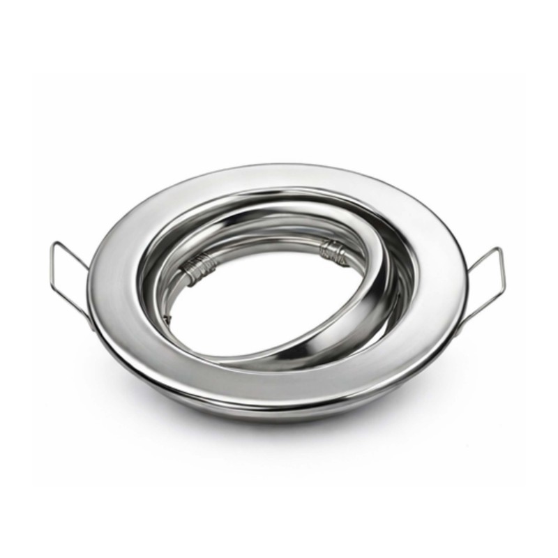 ARO DICROICA  ACERO ORIENTABLE CROMO