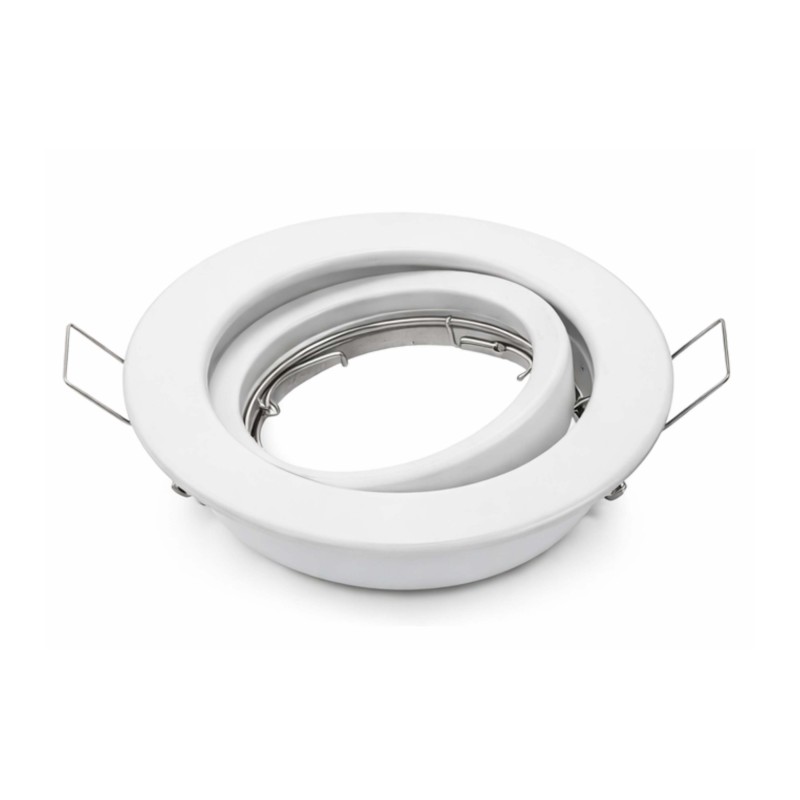 ARO DICROICA ALUMINIO BASCULANTE BLANCO