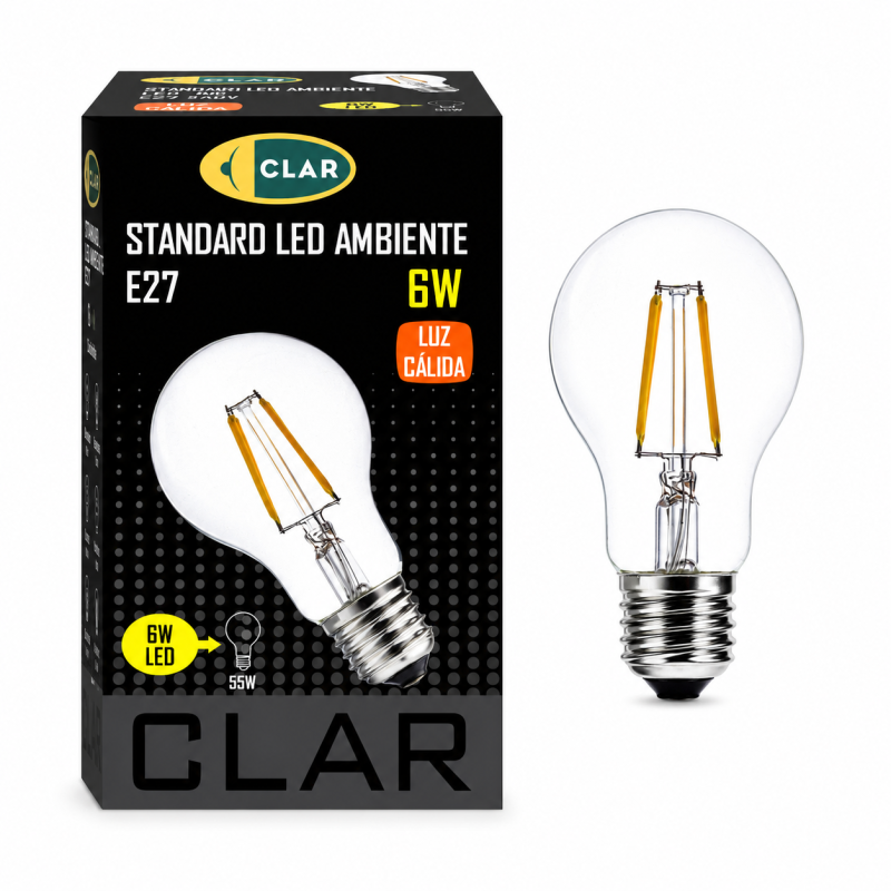 Bombillas LED E27 Filamento 6W A60