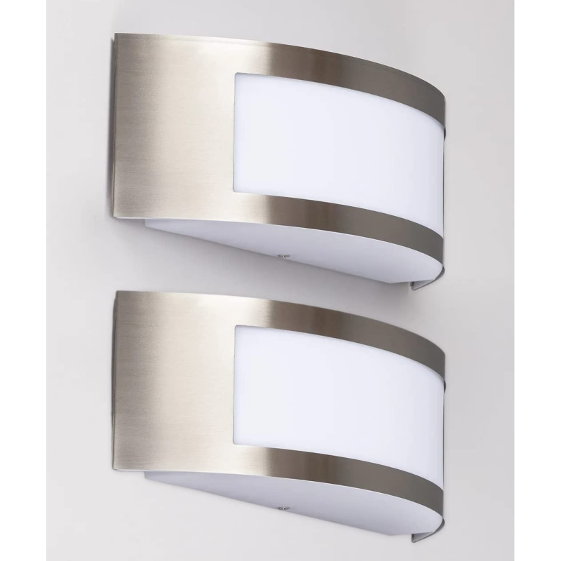 CLAR-Aplique sin Bombilla Semicircular Acero.