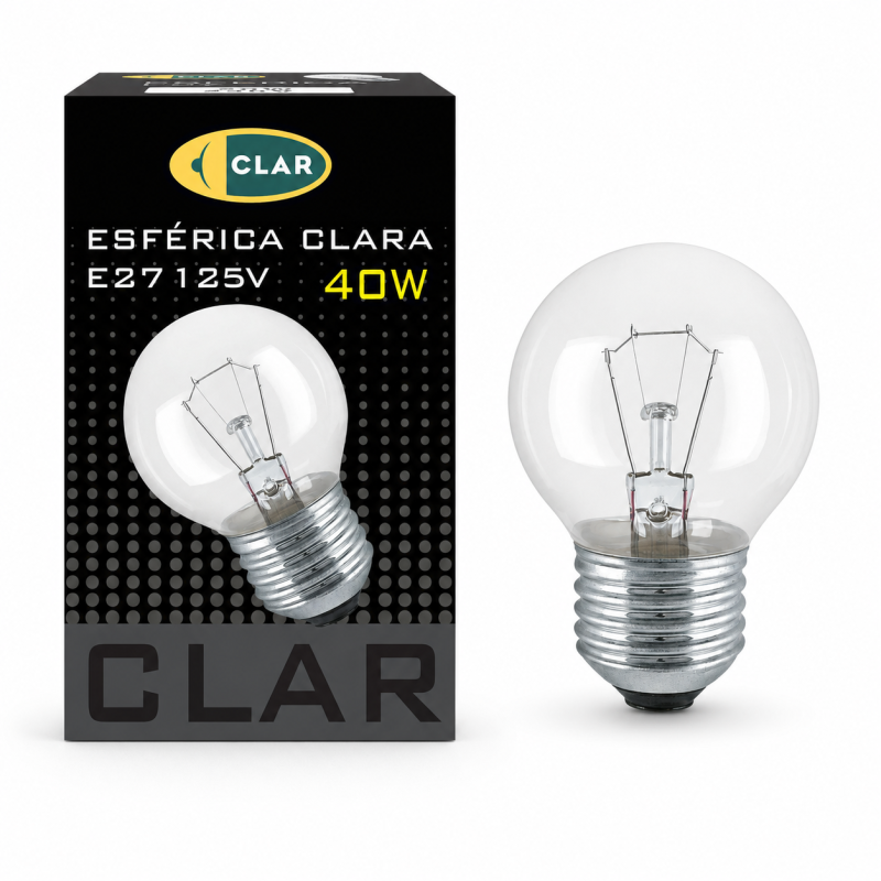 ESFERICA CLARA 40W 125-130V E27