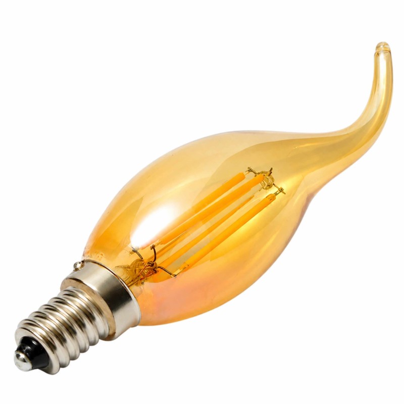 VELA CANDELA LED E14 FIL.4W AMBER REGUL.