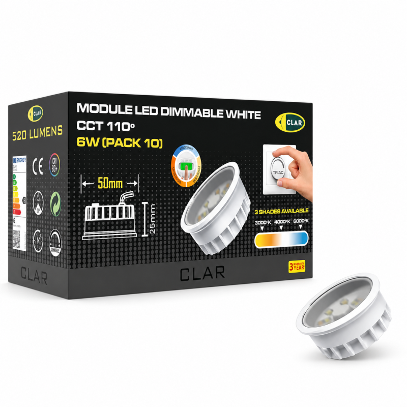 Módulo Regulable CCT Ø50mm 6W 110°