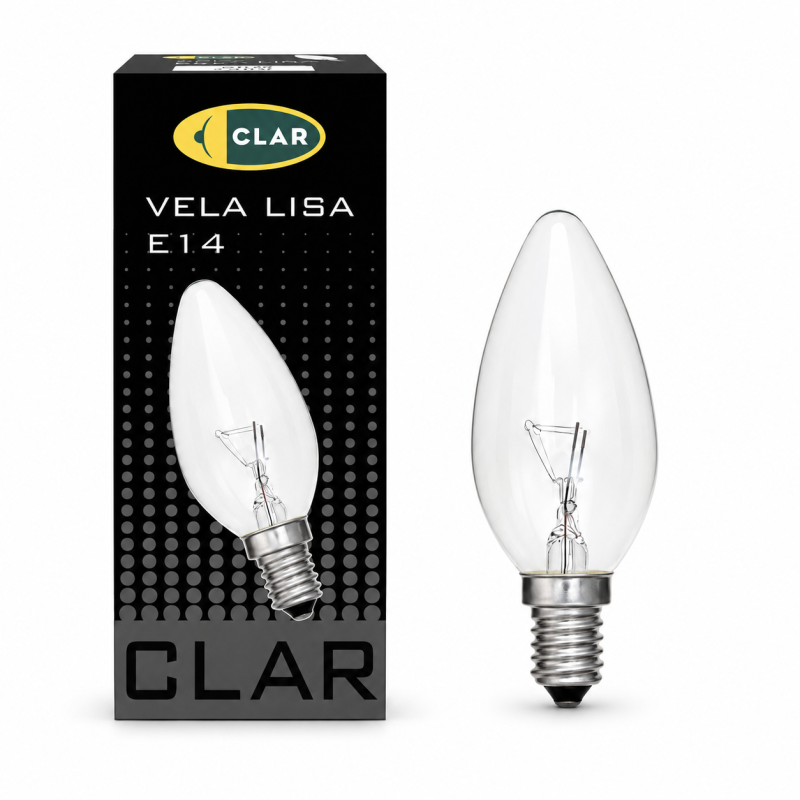 copy of Bombilla Estilo Vela Clara E14.
