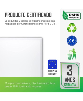 Paneles LED 60x60 Empotrable Driver LIFUD 40W