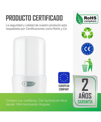 Bombilla LED Tubular E27 15W, bombilla tublar