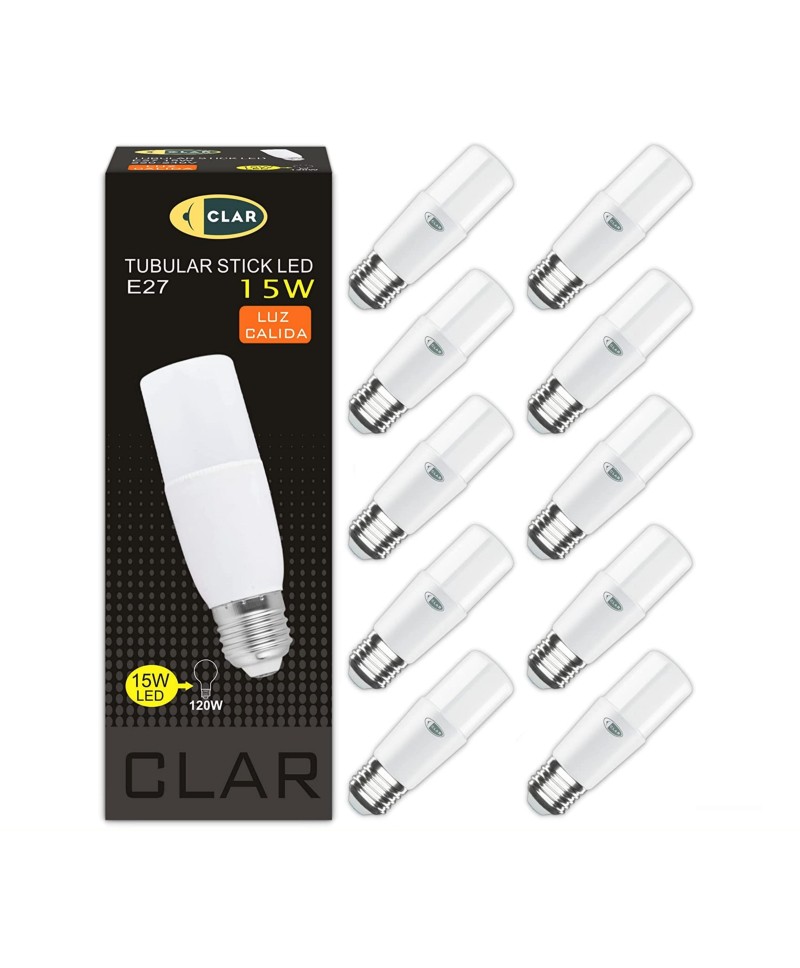 Bombilla LED Tubular E27 15W, bombilla tublar