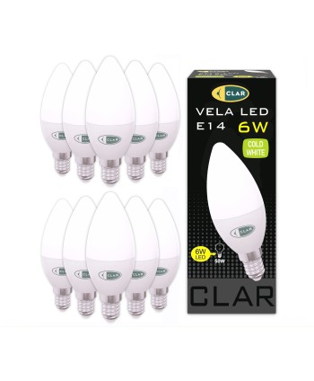 Bombilla LED E14 Vela 6W,...