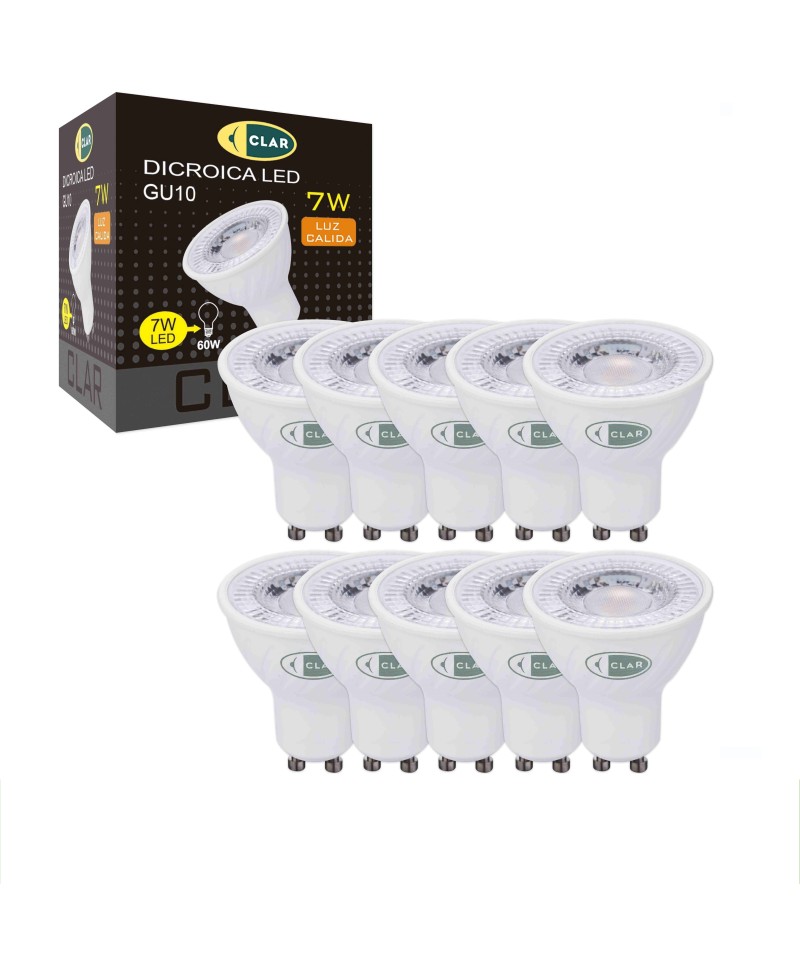 Bombillas LED GU10, Dicroica 7W