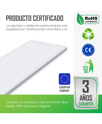 CLAR - Panel LED Superficie 120X30 cm